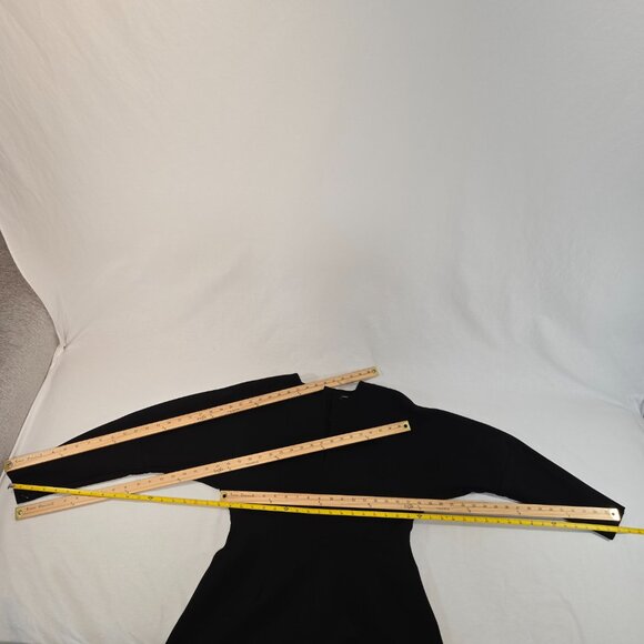 KAREN MILLEN Elevated Basic Black Structured Crepe Maxi Dress Size 8 LIKE NEW! - Picture 14 of 16